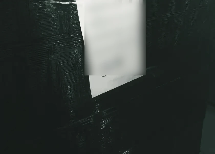 A packing list on a wrapped pallet